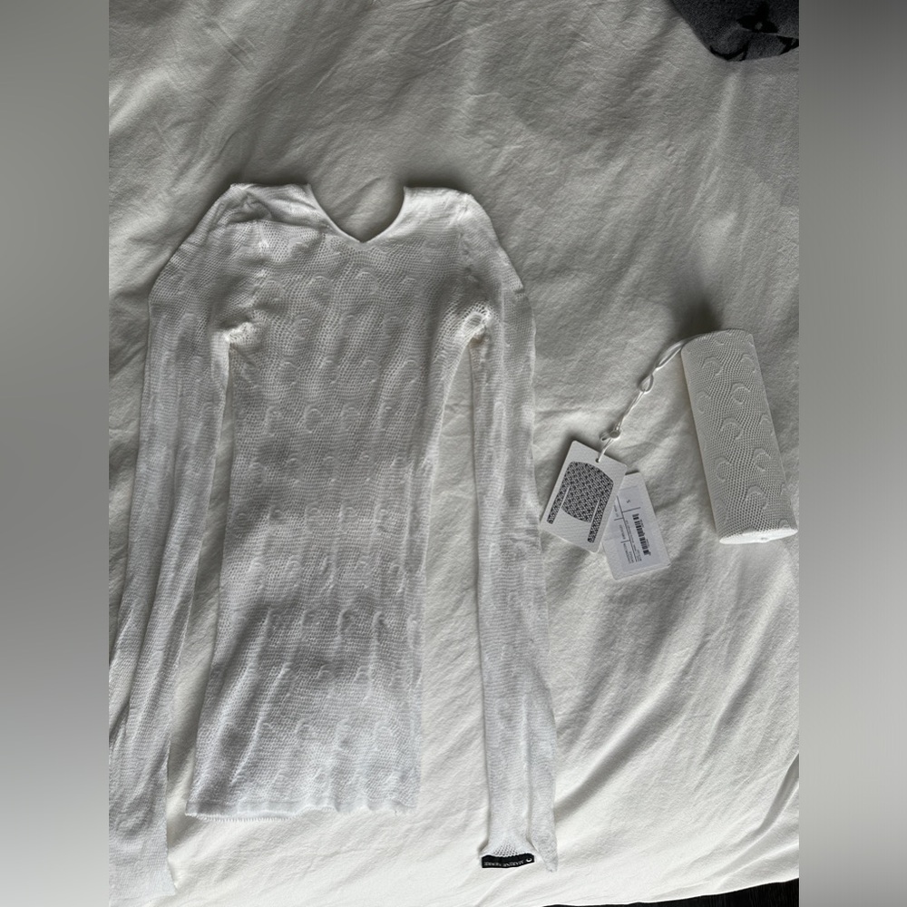 Small Marine Serre White Moon Fishnet Top - Picture 8 of 10